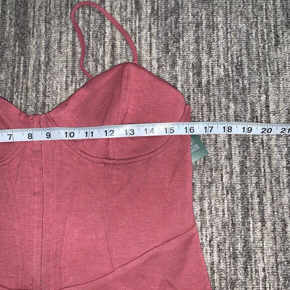 Brand New Lot of 2‎ Wild Fable Women L Maroon Brown Corset Mini Sleeveless Dress - Picture 5 of 7